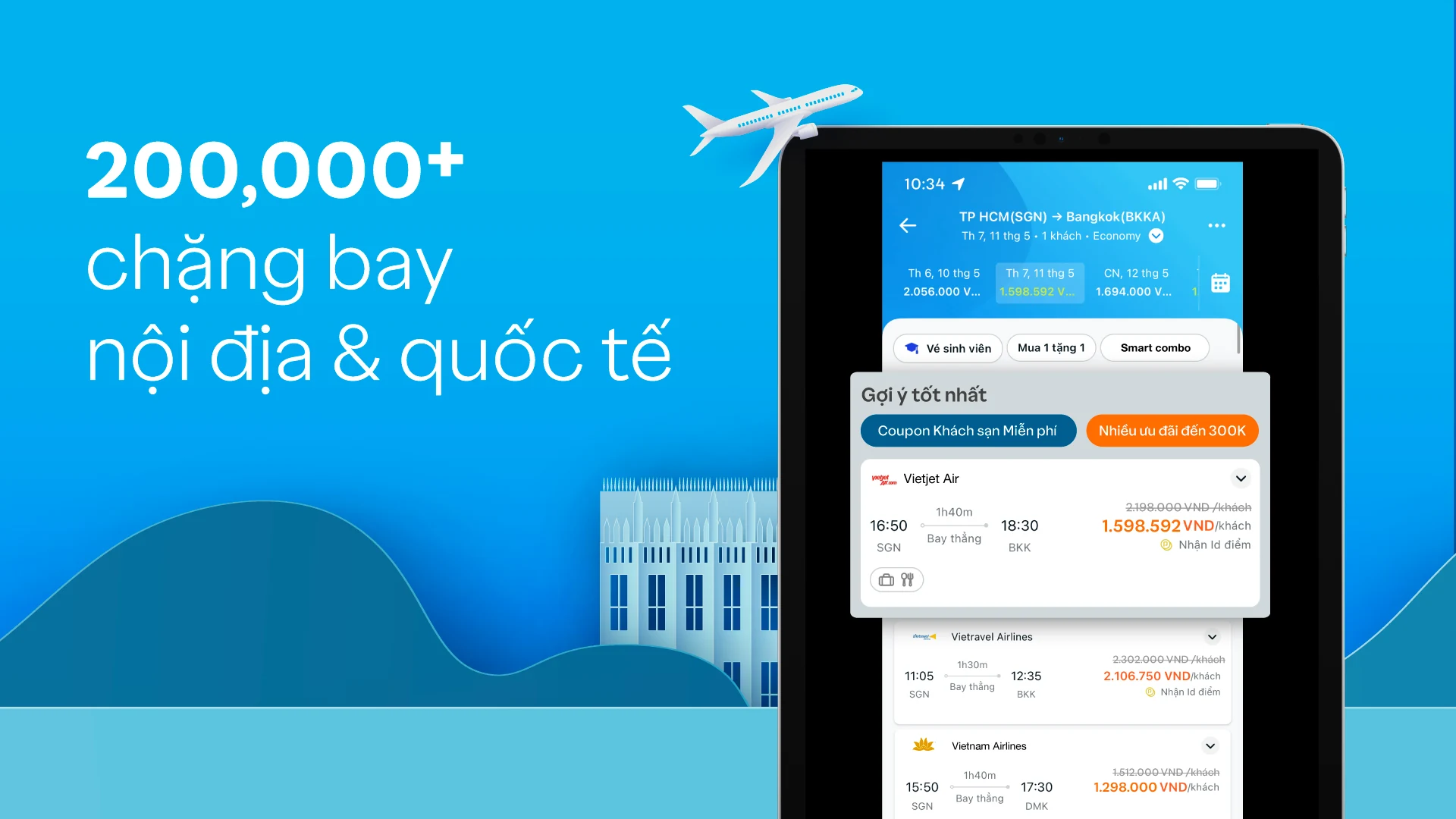 Tìm hiểu lý do nhiều khách hàng lựa chọn đặt vé Vietnam Airlines trên Traveloka