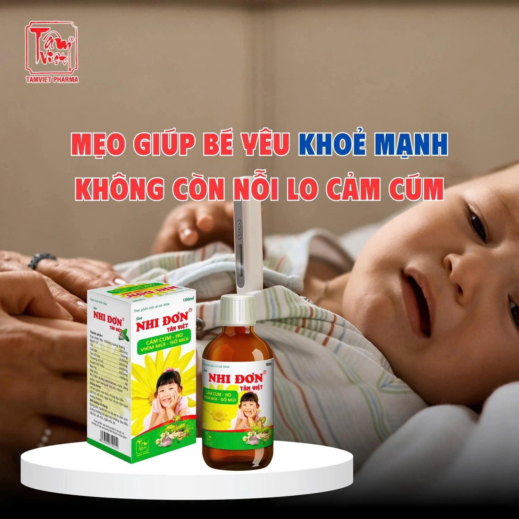 Mách mẹ cách chữa cảm cúm cho bé theo dân gian: An toàn, lành tính, hiệu quả cao