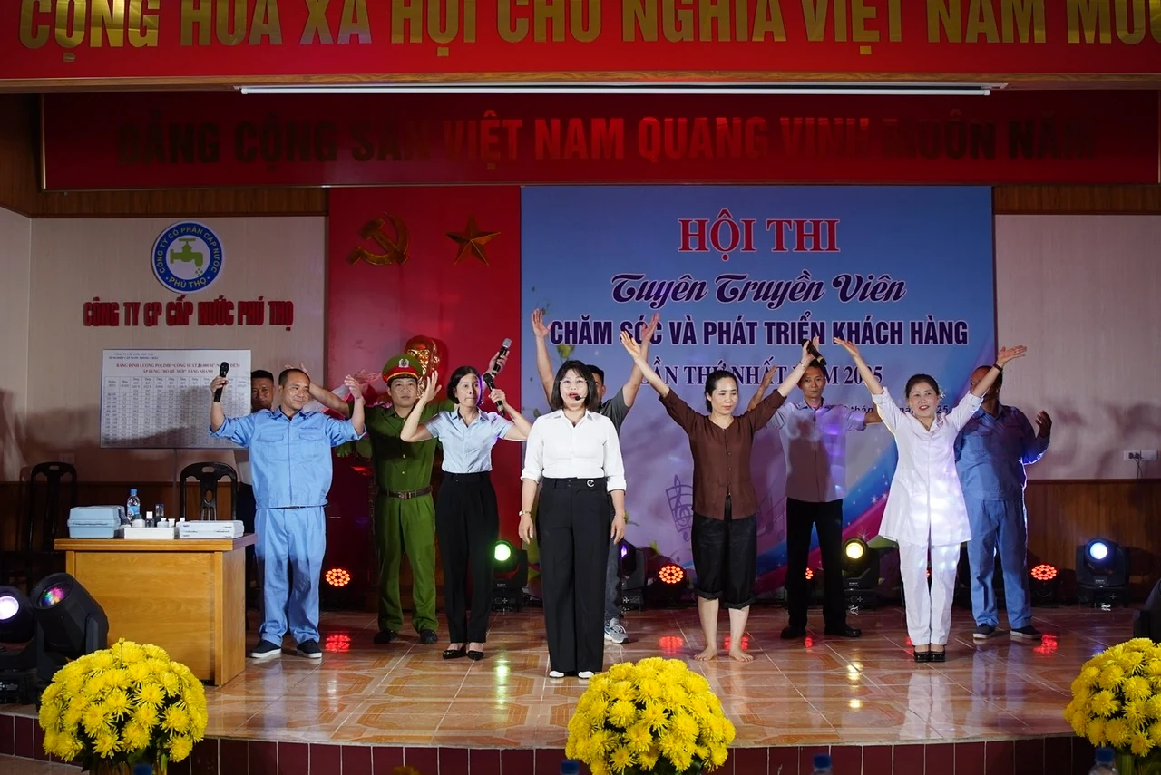 Công ty CP Cấp nước Phú Thọ tổ chức Hội thi tuyên truyền viên chăm sóc và phát triển khách hàng