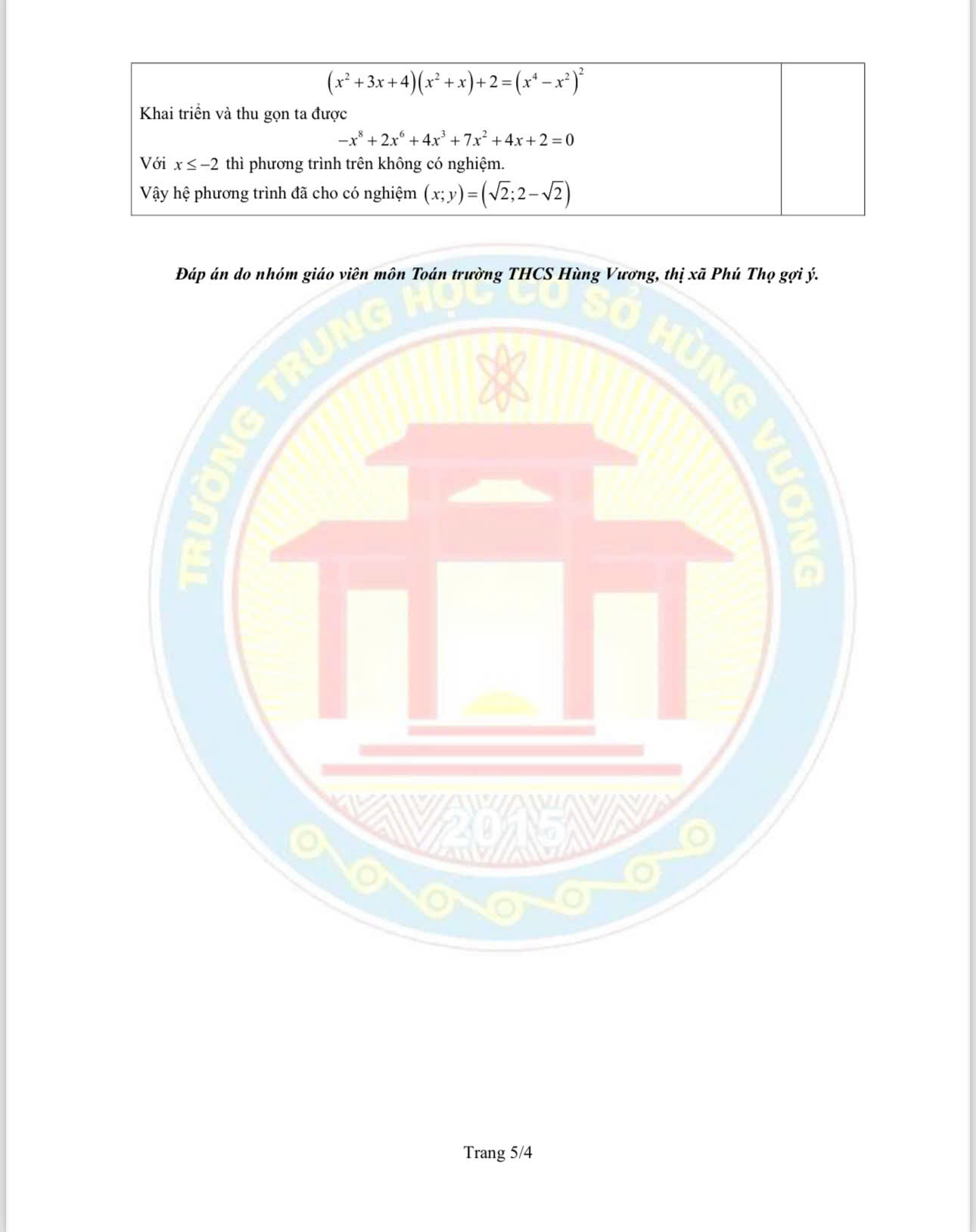 Gợi ý đáp án môn Toán vào lớp 10 THPT