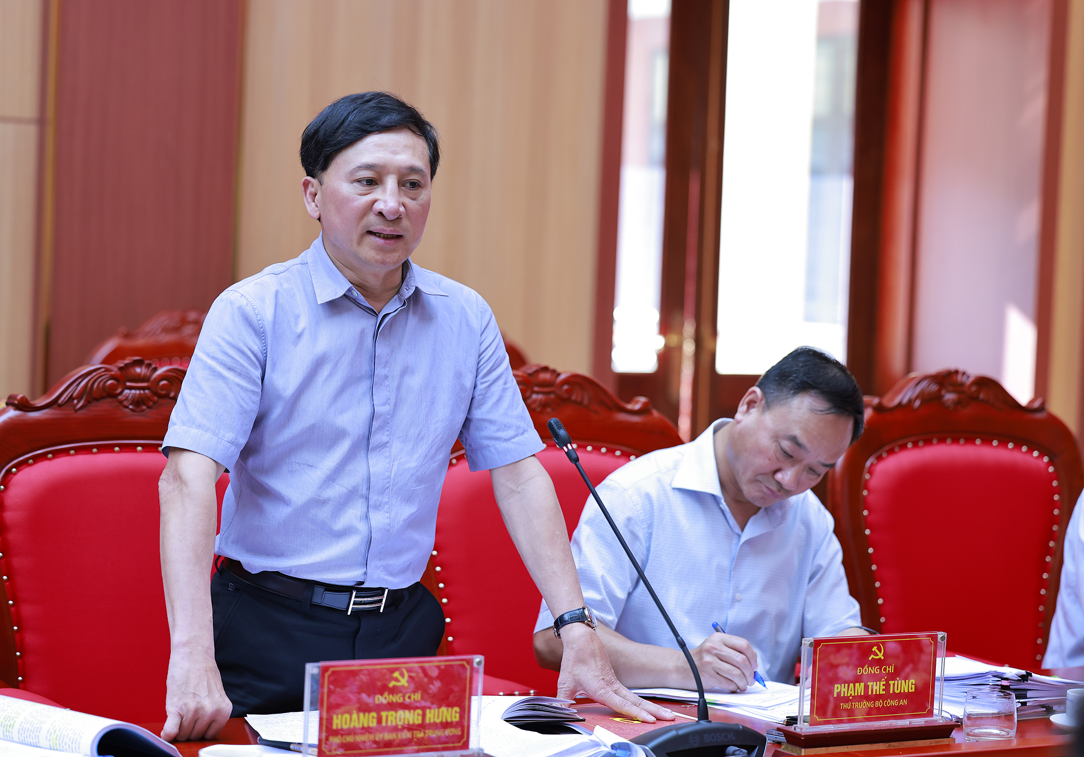 Bộ trưởng Bộ Công an Lương Tam Quang làm việc với Ban Thường vụ Tỉnh ủy Phú Thọ, Vĩnh Phúc, Hòa Bình