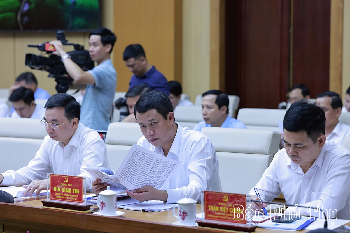 General Secretary To Lam works with the Standing Committees of the Party Committees of Phu Tho, Vinh Phuc, and Hoa Binh provinces