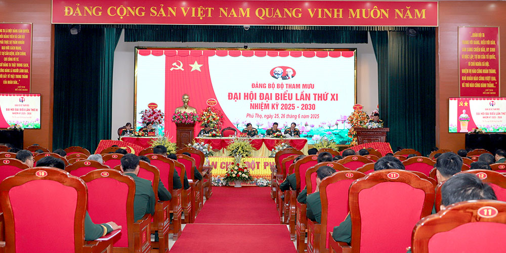 Đại hội Đảng bộ Bộ Tham mưu Quân khu 2 lần thứ XI, nhiệm kỳ 2025-2030 thành công tốt đẹp