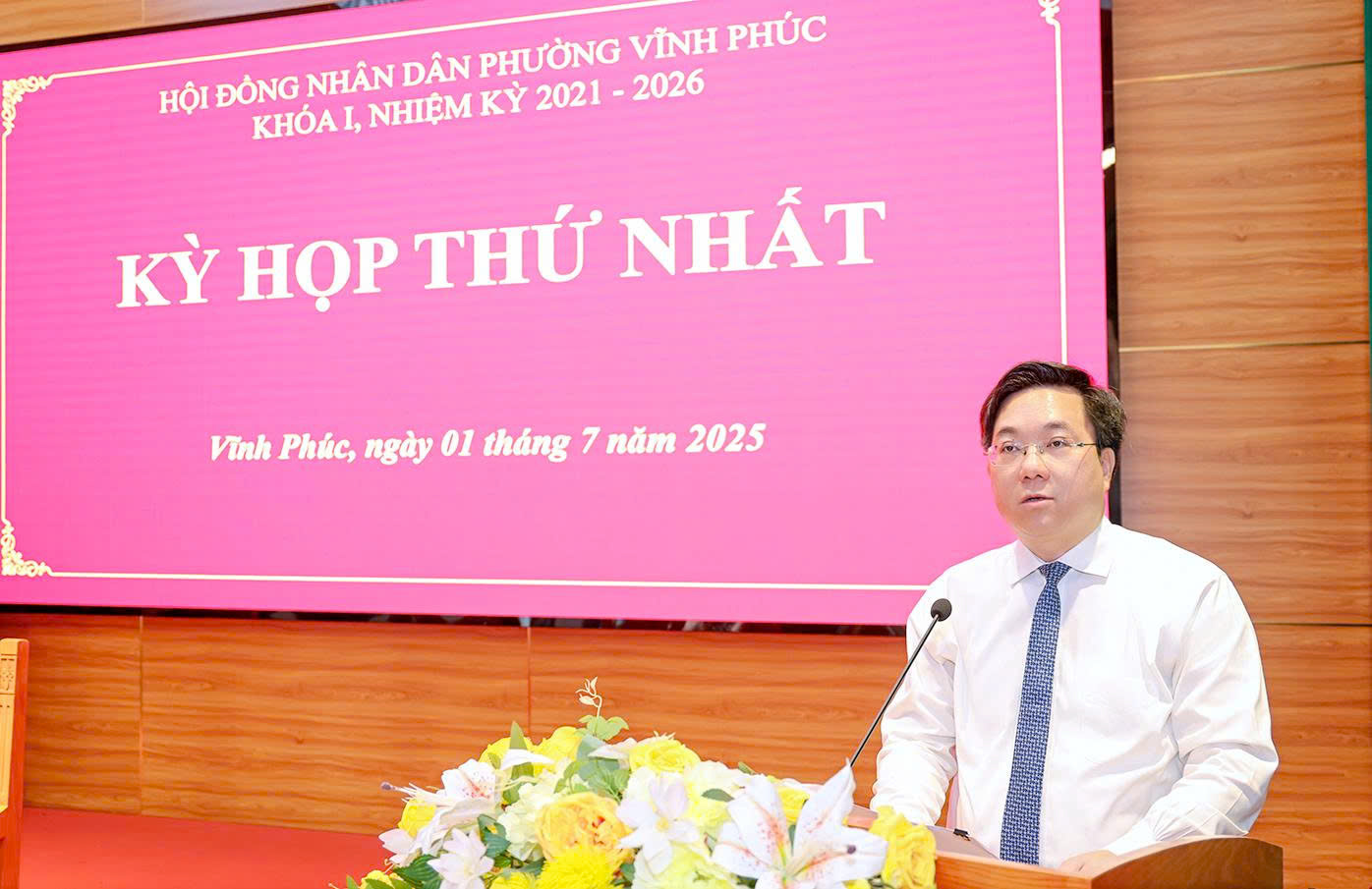 Chủ tịch UBND tỉnh dự Kỳ họp thứ Nhất HĐND phường Vĩnh Phúc