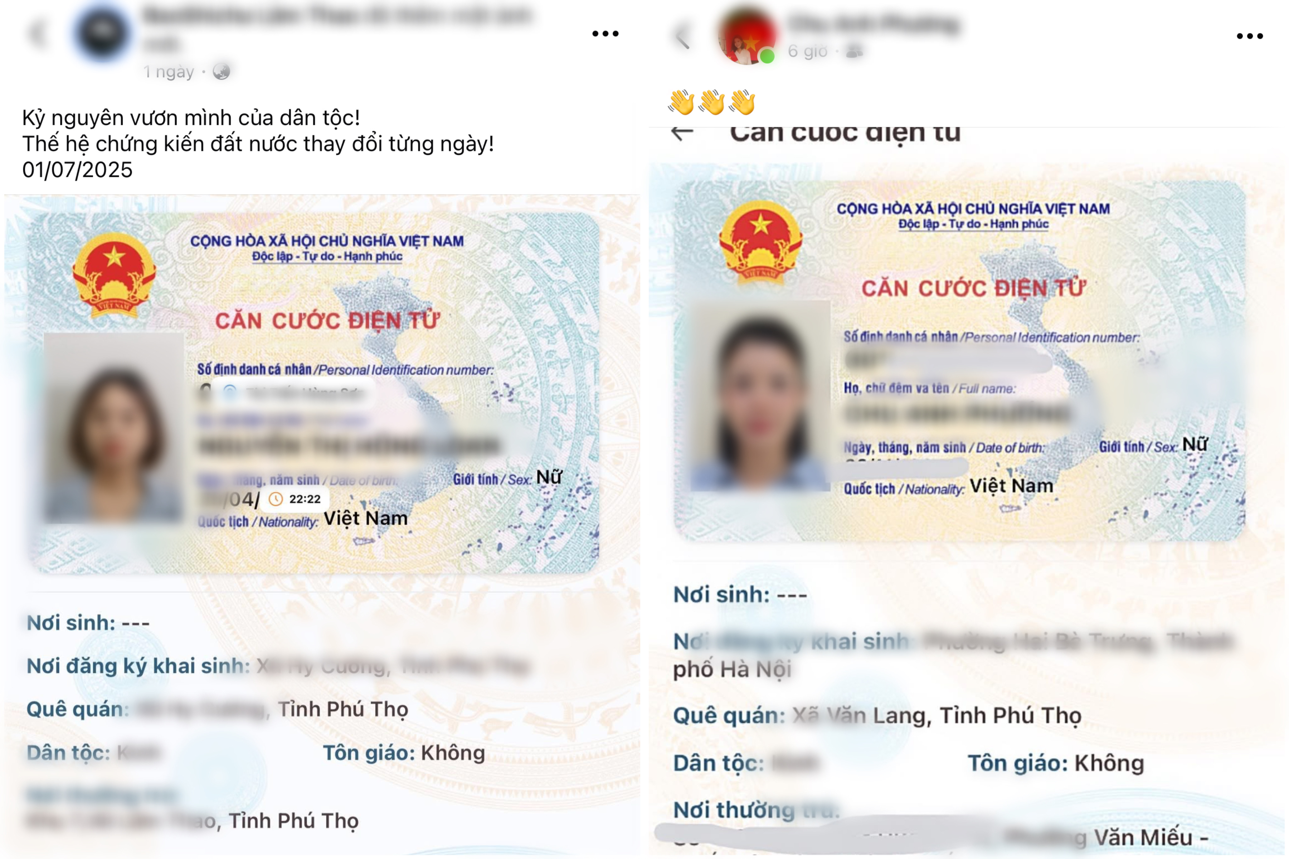 Cảnh báo trào lưu khoe căn cước công dân trên VNeID