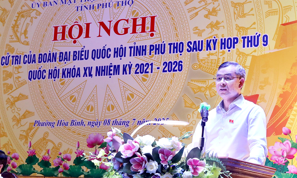 Đoàn Đại biểu Quốc hội tỉnh tiếp xúc cử tri sau Kỳ họp thứ 9, Quốc hội khóa XV tại phường Hoà Bình