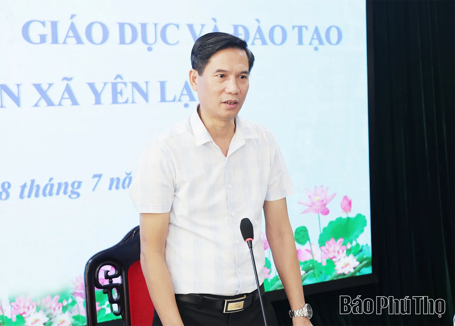 Đoàn công tác Sở Giáo dục và Đào tạo làm việc tại xã Yên Lạc