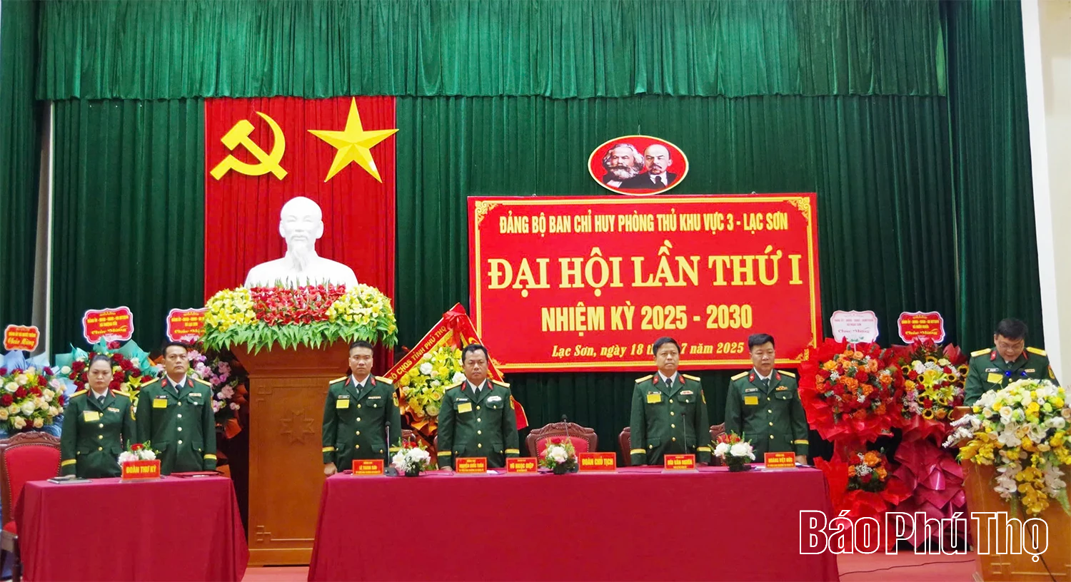 Ban Chỉ huy phòng thủ khu vực 3 - Lạc Sơn tổ chức Đại hội Đảng bộ lần thứ I, nhiệm kỳ 2025 - 2030