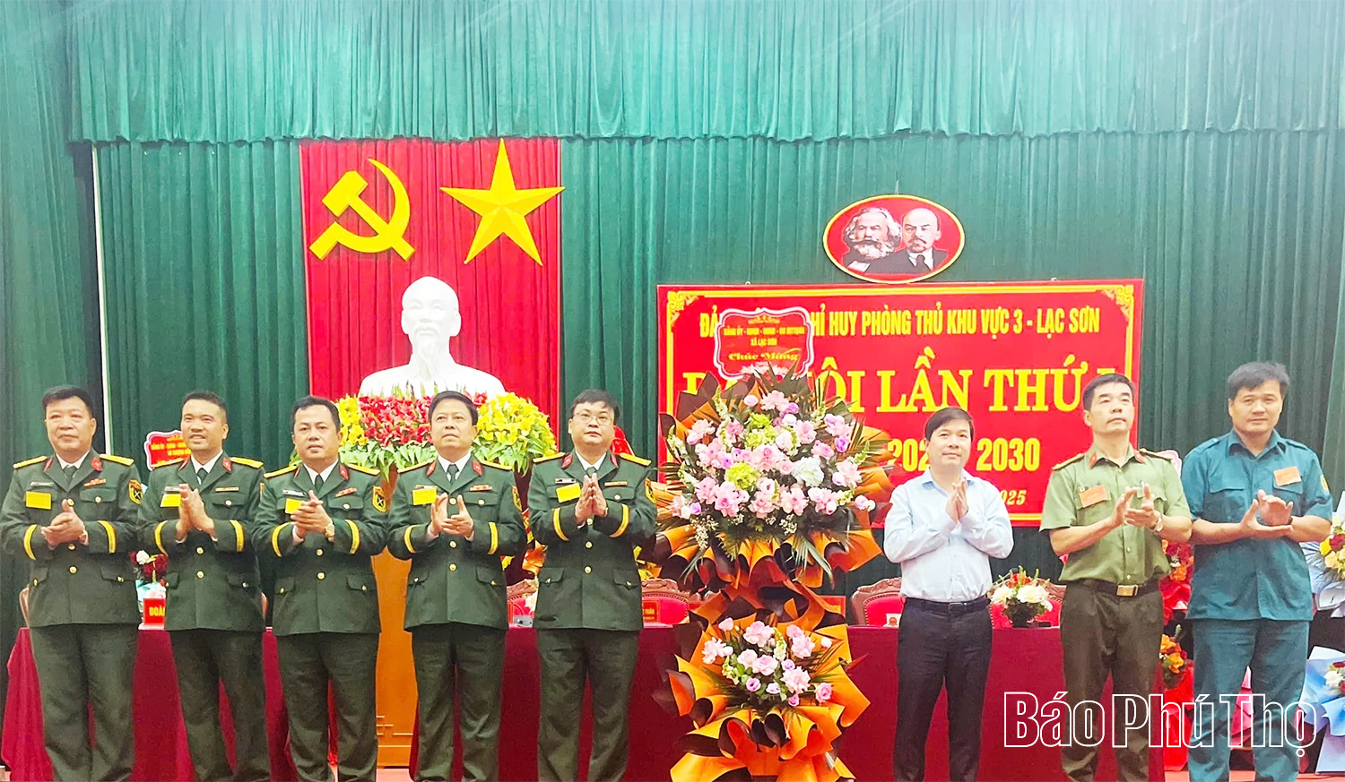 Ban Chỉ huy phòng thủ khu vực 3 - Lạc Sơn tổ chức Đại hội Đảng bộ lần thứ I, nhiệm kỳ 2025 - 2030