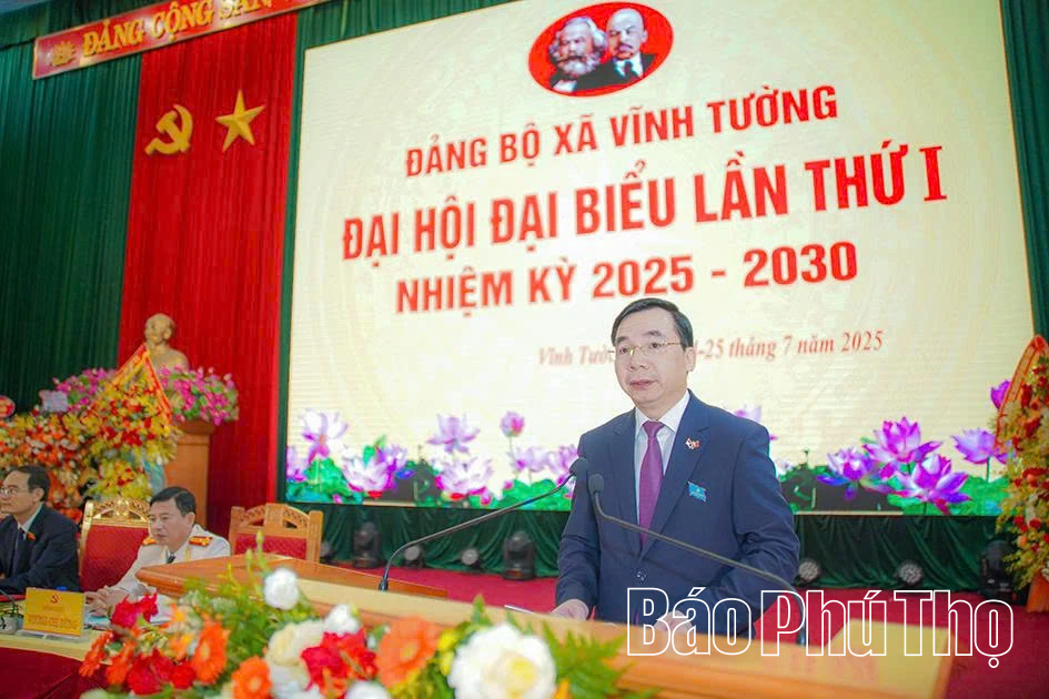 Đại hội Đại biểu Đảng bộ xã Vĩnh Tường lần thứ I nhiệm kỳ 2025-2030