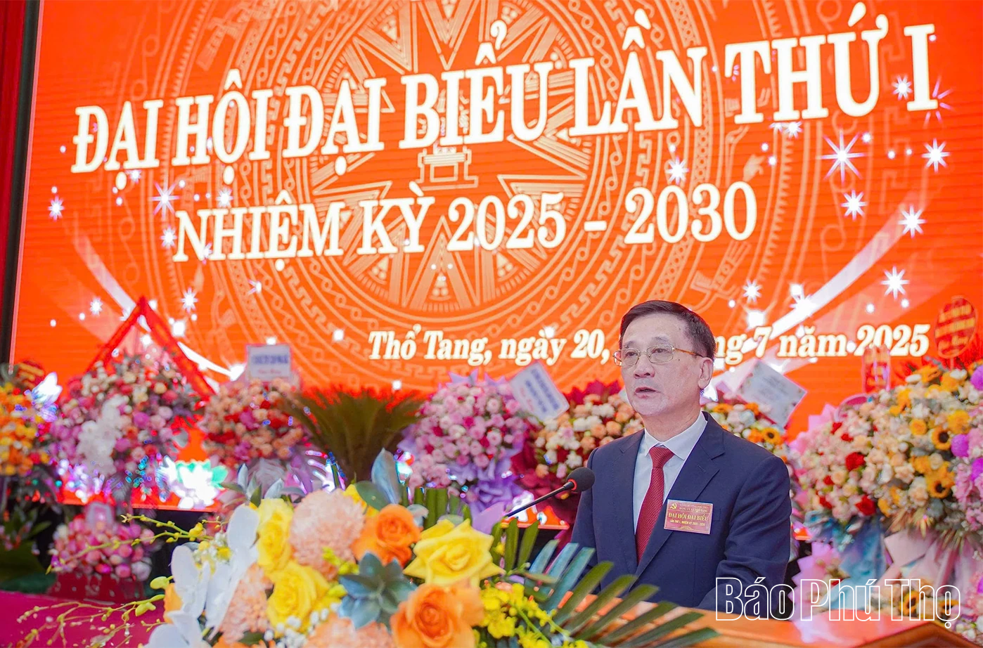 Đại hội Đại biểu Đảng bộ xã Thổ Tang lần thứ I, nhiệm kỳ 2025-2030