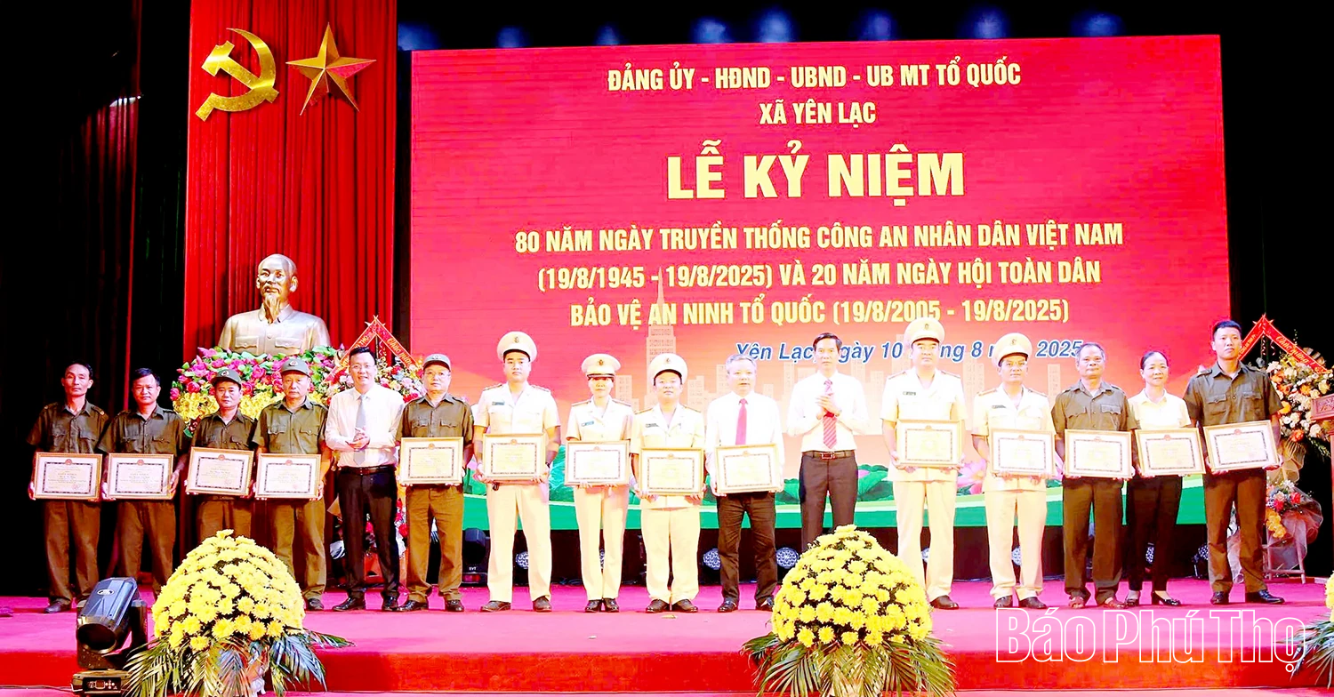Xã Yên Lạc tổ chức kỷ niệm 80 năm ngày truyền thống Công an Nhân dân