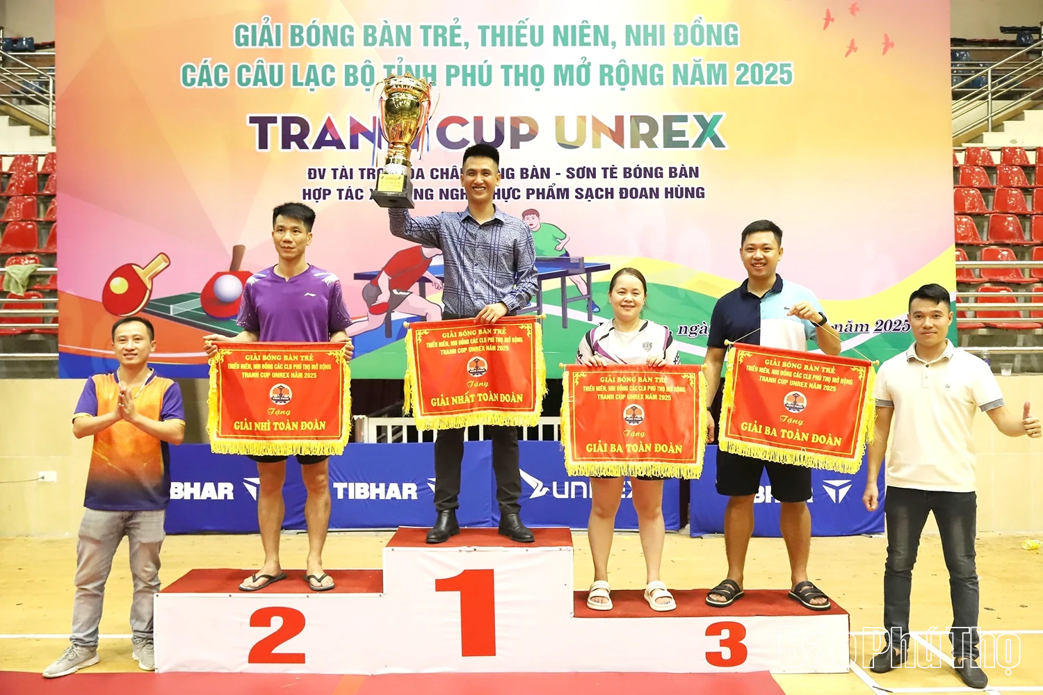 CLB bóng bàn Đoan Hùng đoạt giải Nhất Giải bóng bàn trẻ, thiếu niên, nhi đồng các CLB tỉnh Phú Thọ