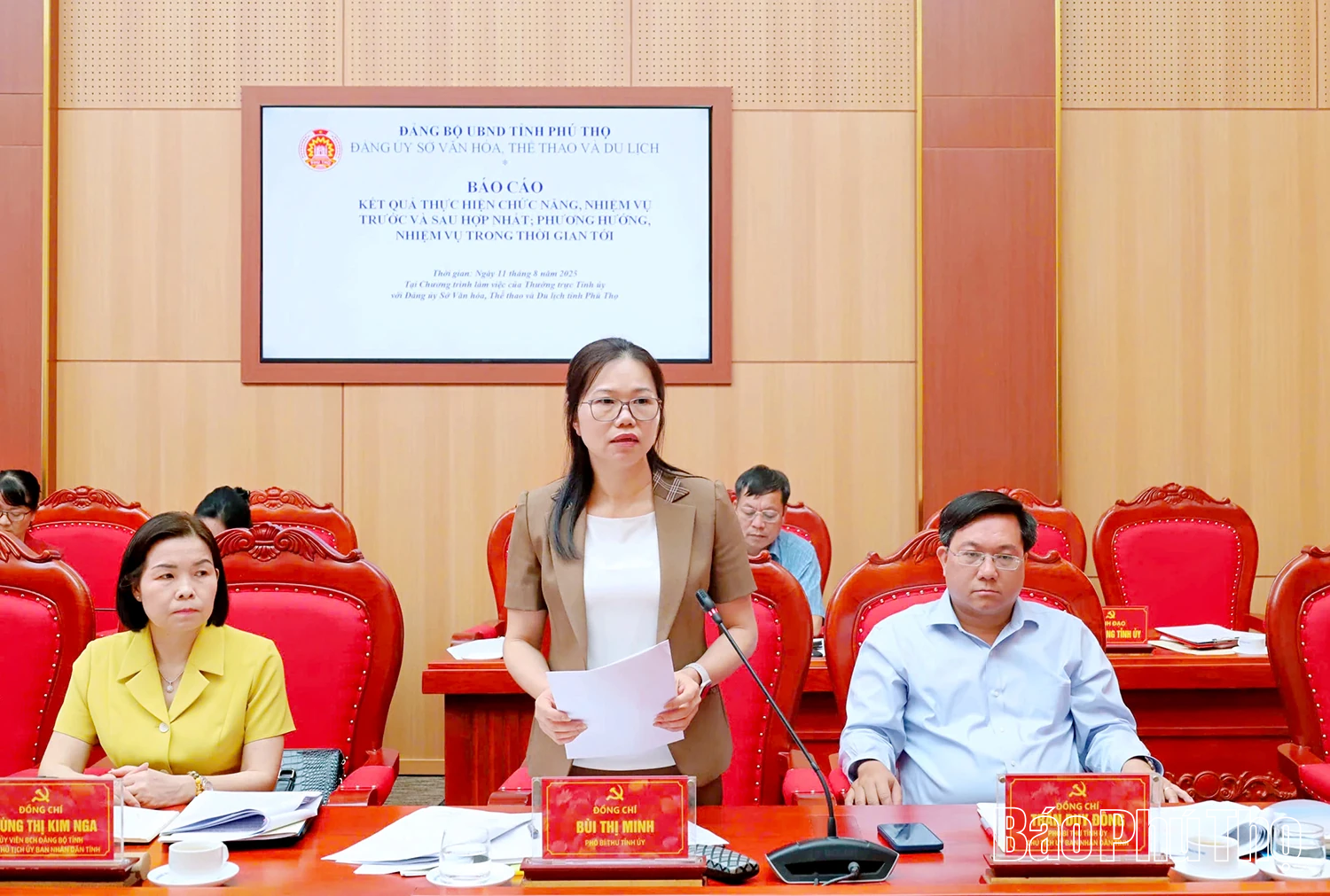 Thường trực Tỉnh ủy làm việc với Đảng ủy Sở Văn hóa, Thể thao và Du lịch