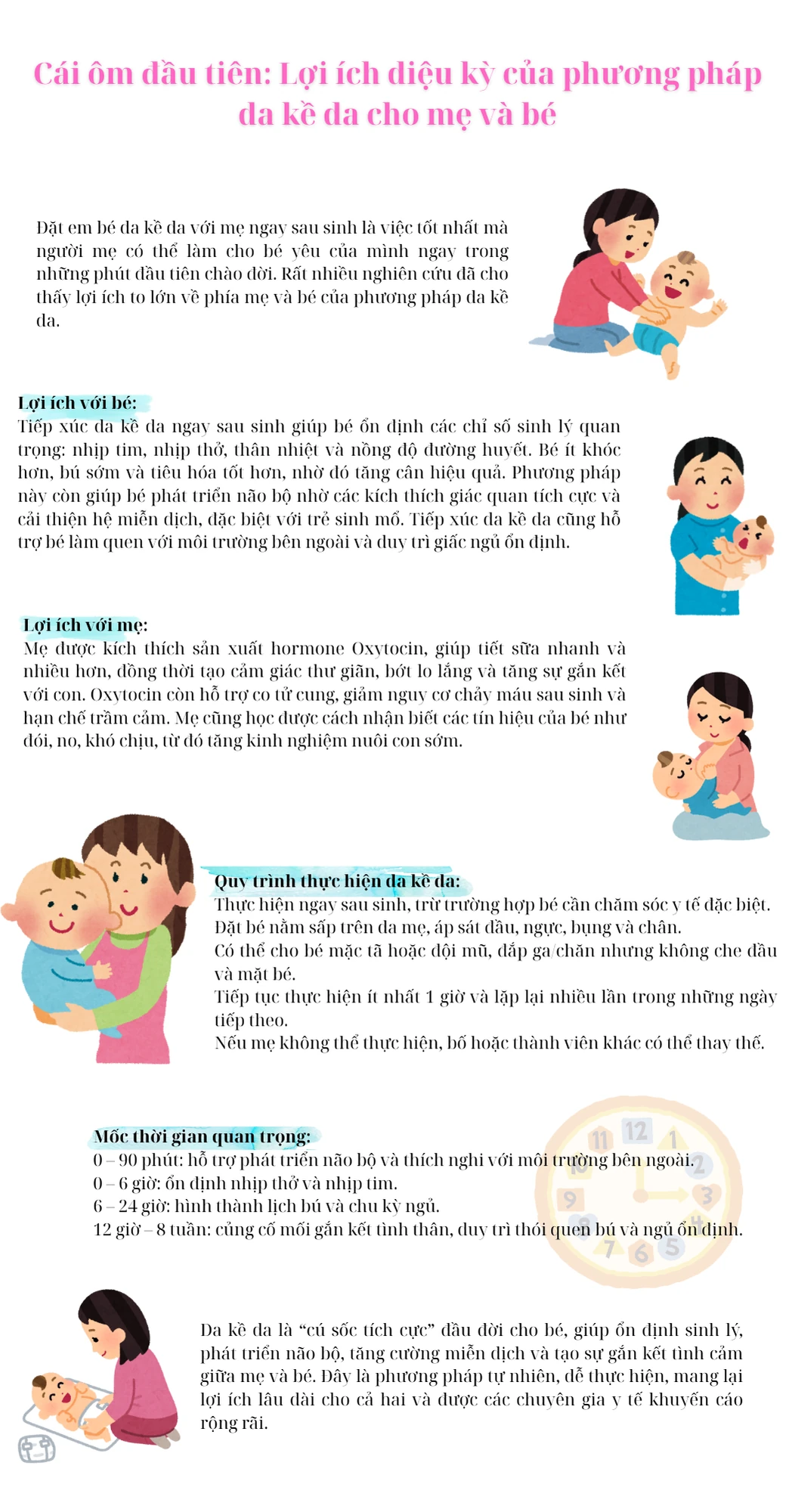 Cái ôm đầu tiên: Lợi ích diệu kỳ của phương pháp da kề da cho mẹ và bé