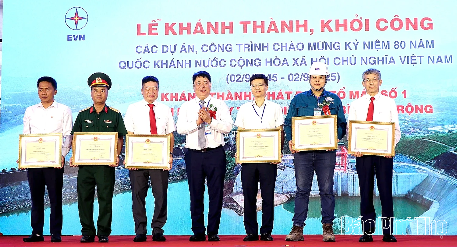 Khánh thành, phát điện tổ máy số 1, Dự án Nhà máy Thủy điện Hòa Bình mở rộng