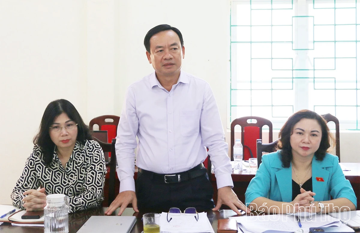 Đoàn ĐBQH tỉnh khảo sát việc thực hiện các nghị quyết về sắp xếp đơn vị hành chính tại xã Thịnh Minh
