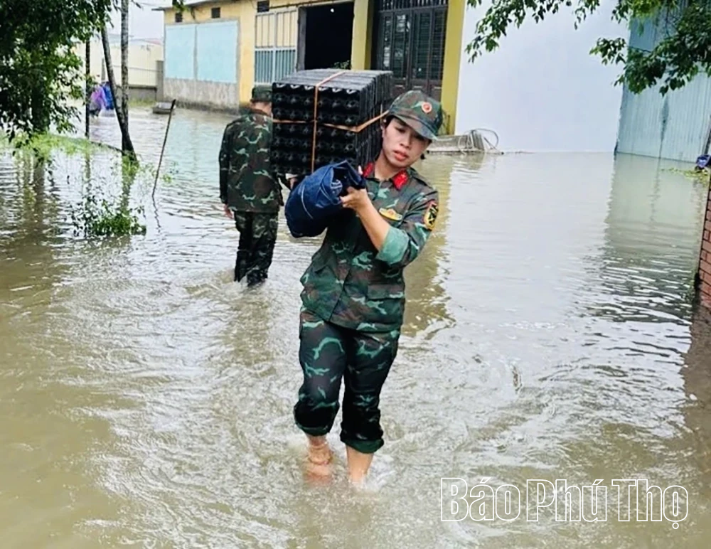 Ban Chỉ huy Phòng thủ khu vực 4 - Vĩnh Yên chủ động ứng phó mưa lũ