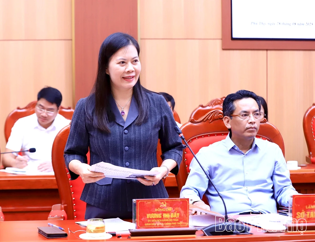 Thường trực Tỉnh uỷ làm việc với Đảng ủy Sở Tài chính