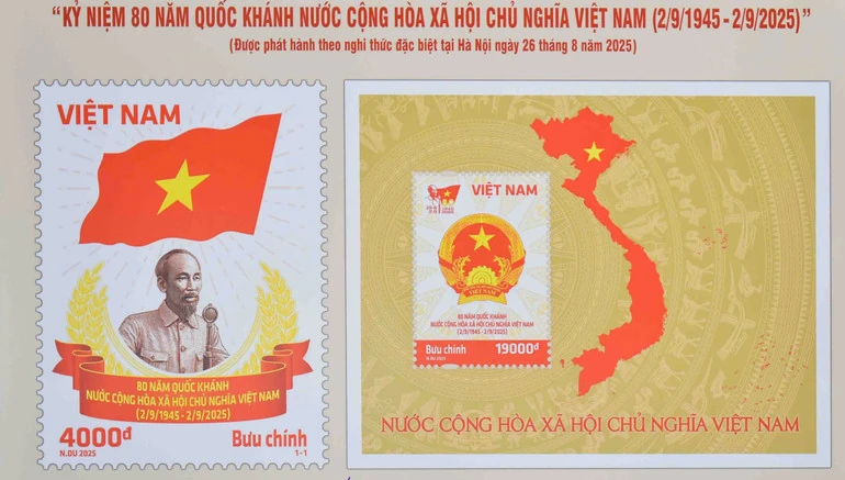 Phát hành đặc biệt bộ tem bưu chính kỷ niệm 80 năm Quốc khánh
