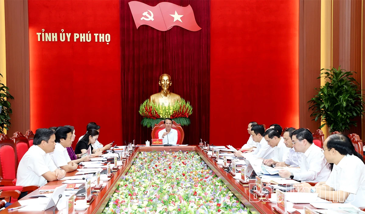 Ban Thường vụ Tỉnh ủy họp, thông qua nhiều nội dung quan trọng
