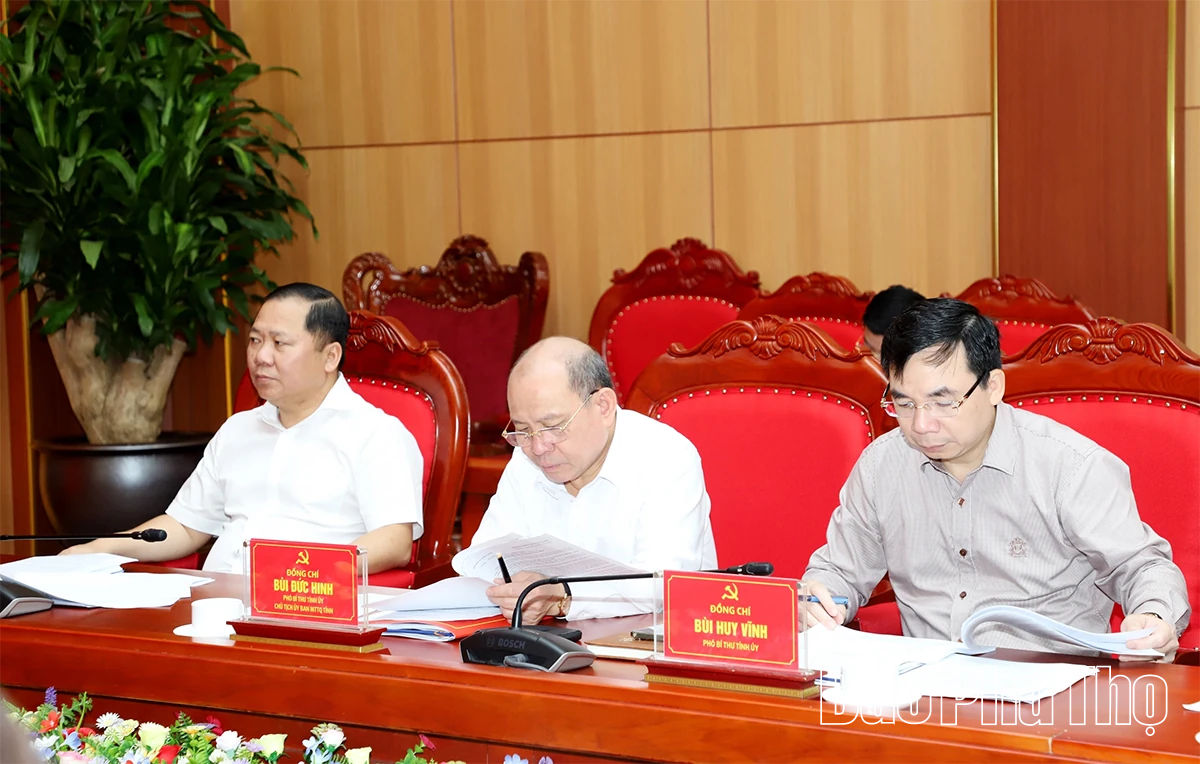 Ban Thường vụ Tỉnh ủy họp, thông qua nhiều nội dung quan trọng