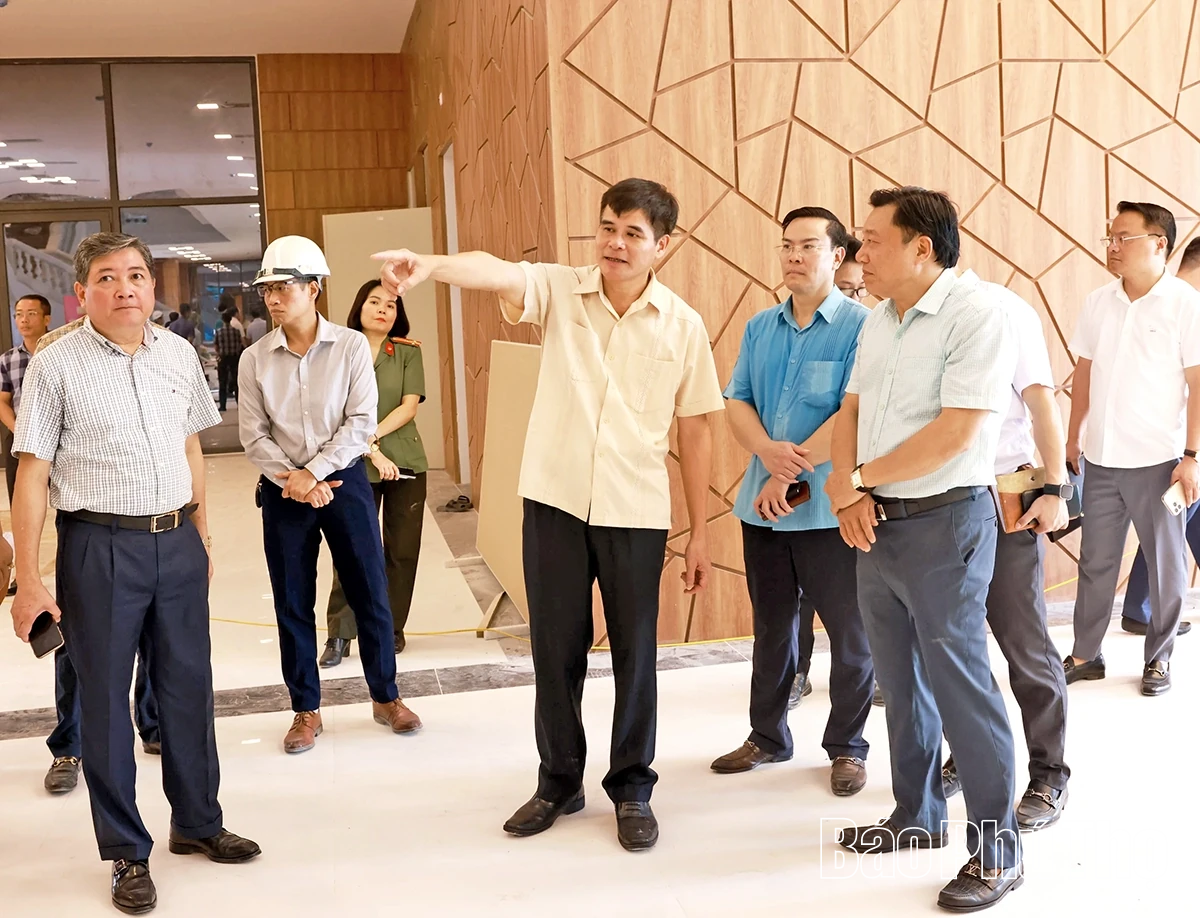 Kiểm tra tiến độ thực hiện dự án Nhà Văn hóa nghệ thuật tỉnh và công tác chuẩn bị phục vụ Đại hội Đảng bộ tỉnh lần thứ I
