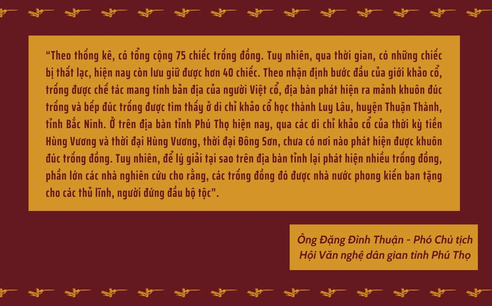 Tinh hoa trống đồng Đất Tổ