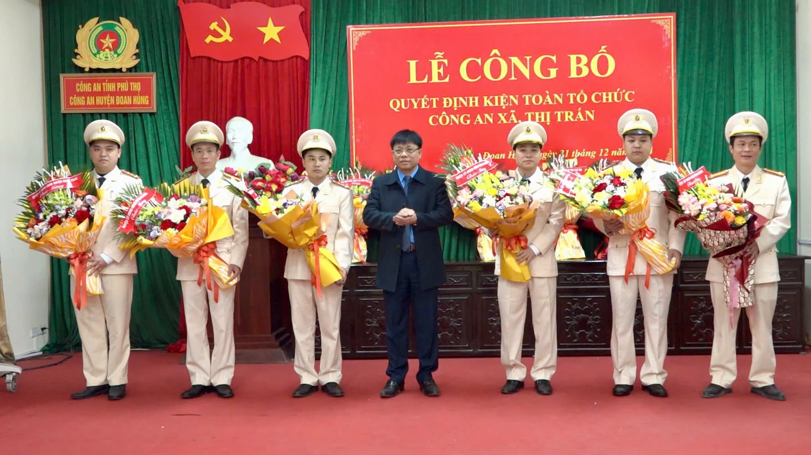 Đoan Hùng: Thực hiện kiện toàn Công an xã, thị trấn