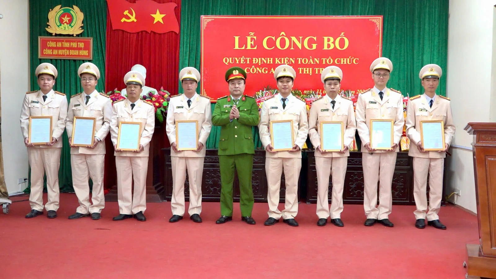 Đoan Hùng: Thực hiện kiện toàn Công an xã, thị trấn