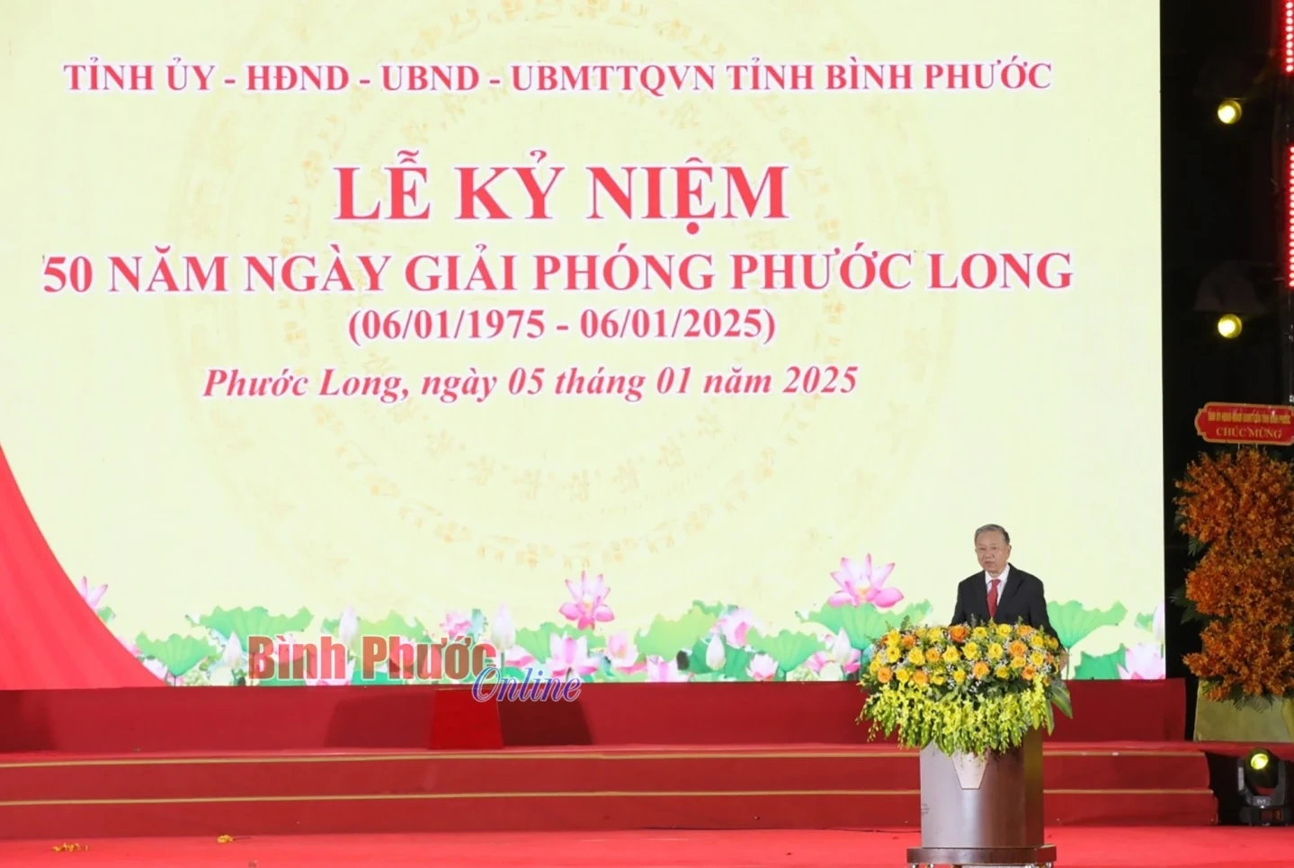 Bình Phước tổ chức trang trọng Lễ kỷ niệm 50 năm Ngày giải phóng Phước Long