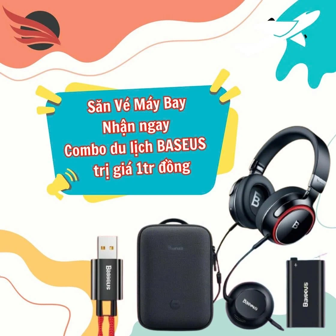 Mua Vé Máy Bay – Nhận Quà Công Nghệ Baseus Chính Hãng!