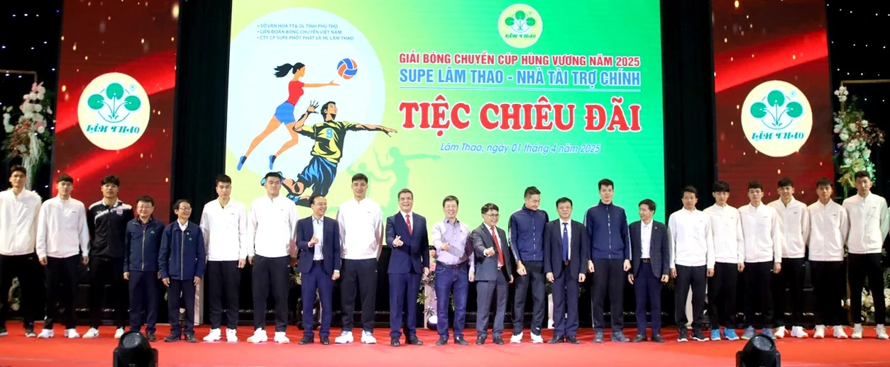 Công ty CP Supe Phốt phát và Hoá chất Lâm Thao gặp mặt các đội tuyển tham gia Giải bóng chuyền Cúp Hùng Vương