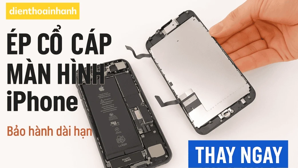 Ở đâu ép cổ cáp màn hình iPhone lấy liền tại TP.HCM?