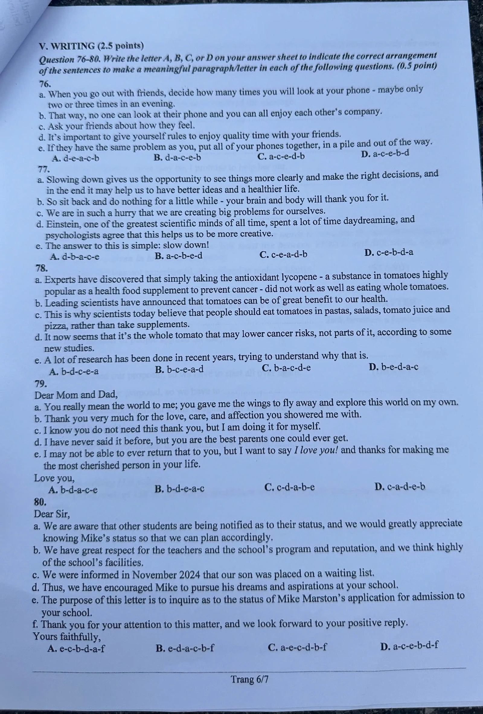Gợi ý đáp án môn Tiếng Anh (chuyên Anh) vào lớp 10 Trường THPT Chuyên Hùng Vương