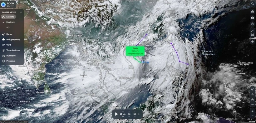Thời tiết ngày 13/6: Bão liên tục đổi hướng, vùng gần tâm giật cấp 13
