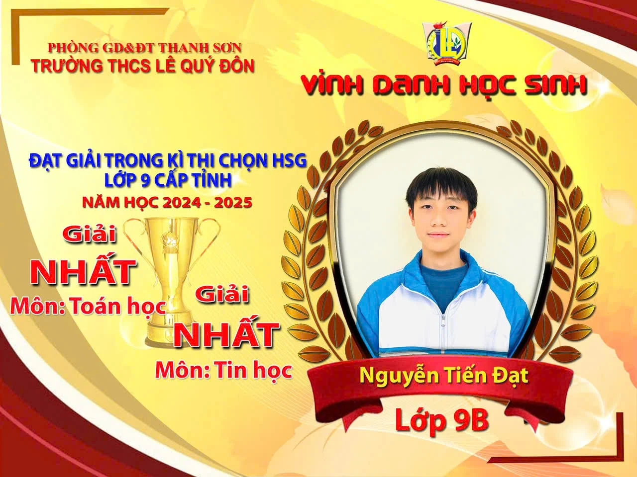 Lộ diện các thủ khoa đầu vào Trường THPT Chuyên Hùng Vương năm học 2025 - 2026