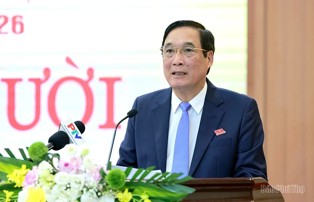 Phát biểu khai mạc Kỳ họp thứ Mười, HĐND tỉnh khoá XIX của đồng chí Bùi Minh Châu - Ủy viên Ban Chấp hành Trung ương Đảng, Bí thư Tỉnh ủy, Chủ tịch HĐND tỉnh, Trưởng Đoàn ĐBQH tỉnh