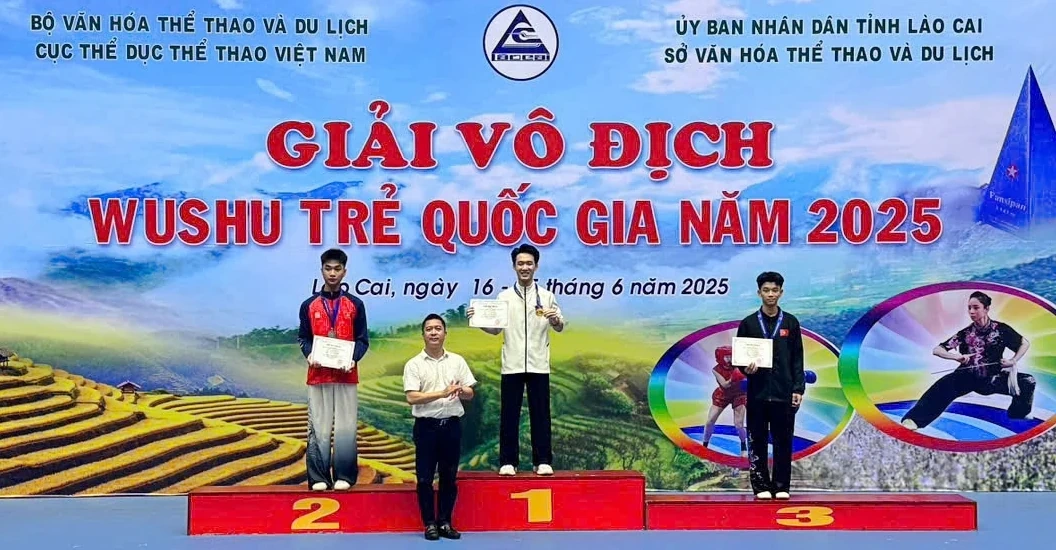 Đoàn Phú Thọ đoạt 7 HCV tại Giải Vô địch Wushu trẻ quốc gia
