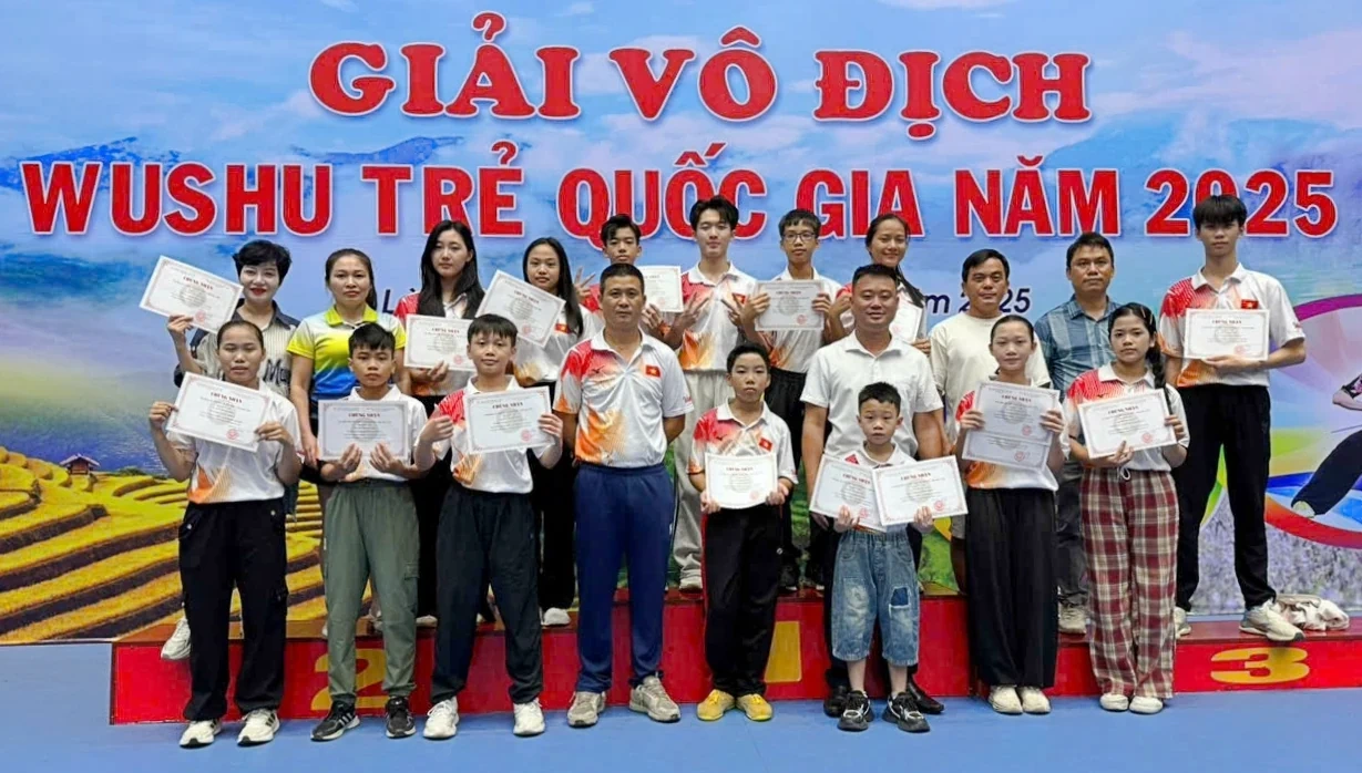 Đoàn Phú Thọ đoạt 7 HCV tại Giải Vô địch Wushu trẻ quốc gia