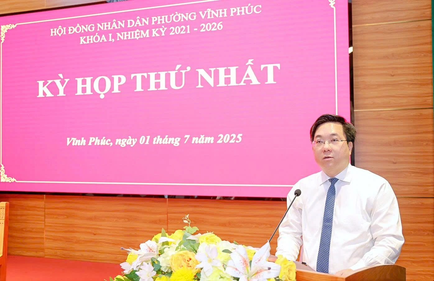 Chủ tịch UBND tỉnh dự Kỳ họp thứ Nhất HĐND phường Vĩnh Phúc