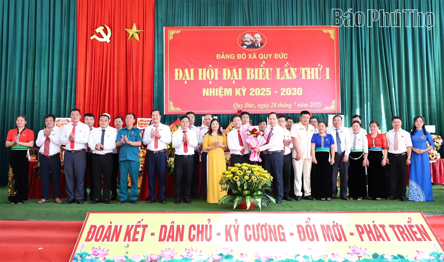 Đại hội Đảng bộ xã Quy Đức lần thứ I, nhiệm kỳ 2025 - 2030: Phấn đấu đưa xã thoát nghèo vào năm 2030