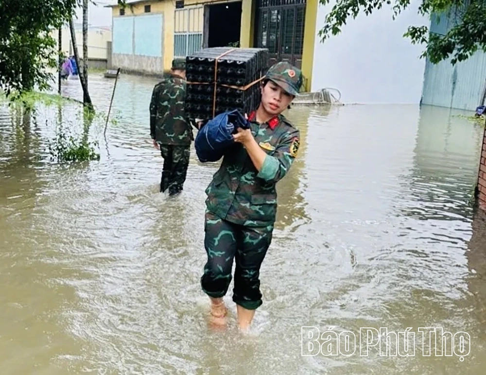 Ban Chỉ huy Phòng thủ khu vực 4 - Vĩnh Yên chủ động ứng phó mưa lũ