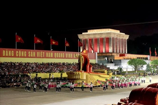 Tổng hợp luyện lần thứ hai các lực lượng tham gia A80 tại Quảng trường Ba Đình