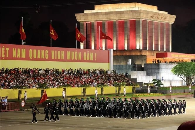 Tổng hợp luyện lần thứ hai các lực lượng tham gia A80 tại Quảng trường Ba Đình