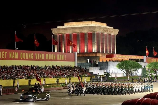 Tổng hợp luyện lần thứ hai các lực lượng tham gia A80 tại Quảng trường Ba Đình