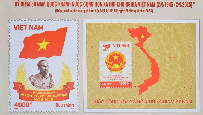 Phát hành đặc biệt bộ tem bưu chính kỷ niệm 80 năm Quốc khánh