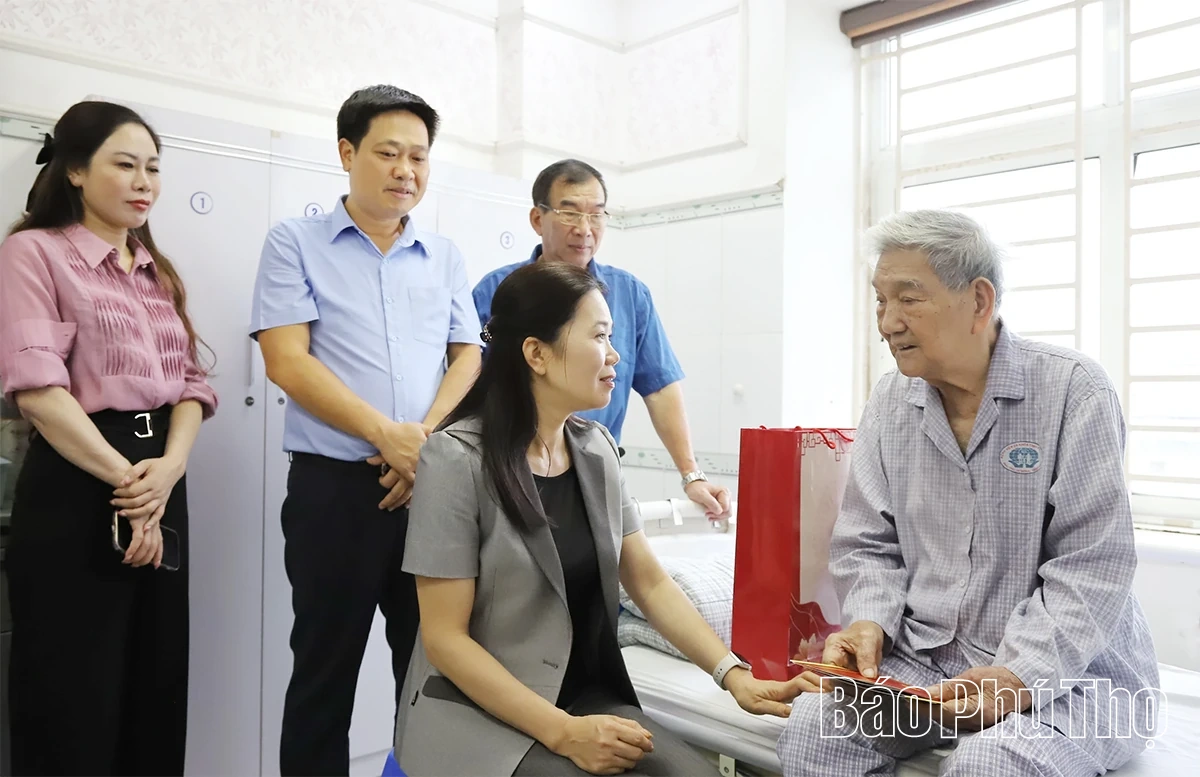 Phó Bí thư Tỉnh ủy Bùi Thị Minh thăm, tặng quà cán bộ tiền khởi nghĩa