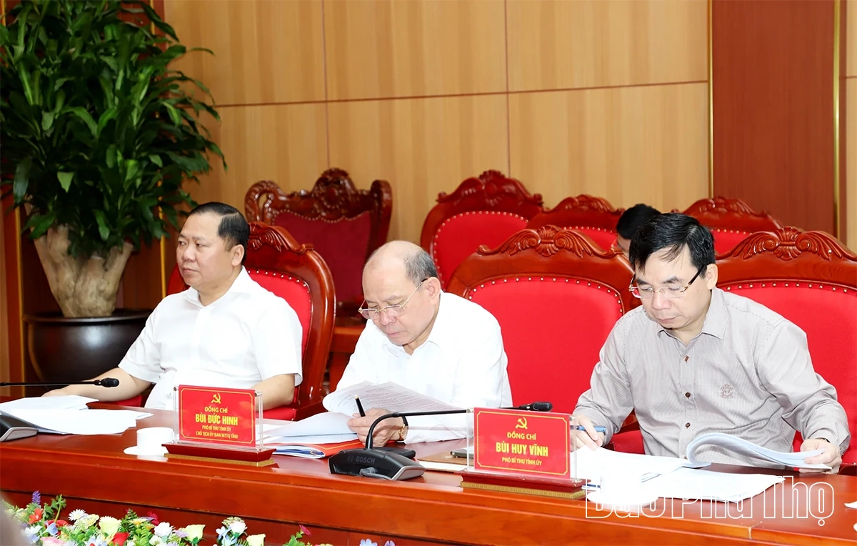 Ban Thường vụ Tỉnh ủy họp, thông qua nhiều nội dung quan trọng
