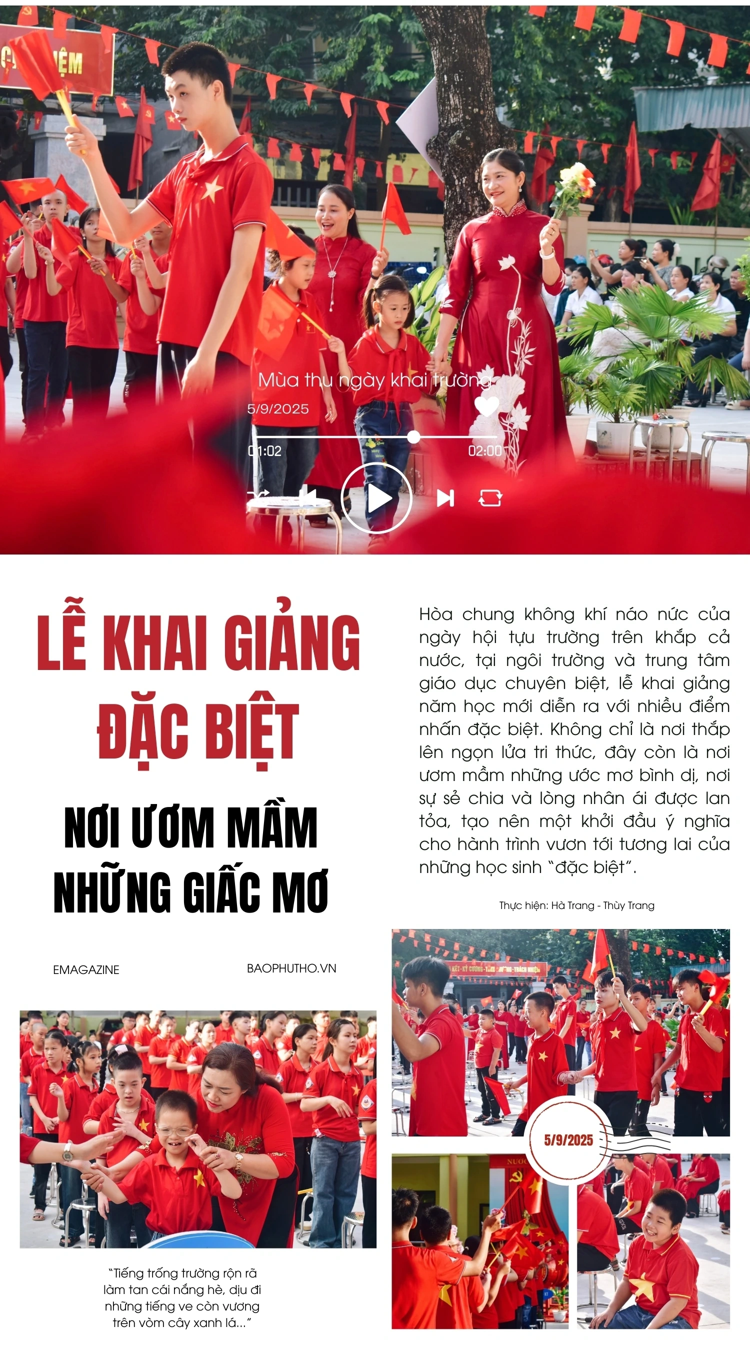 Lễ khai giảng đặc biệt, nơi ươm mầm những giấc mơ